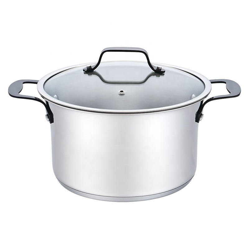 Wholesale Kitchen 9 Pieces Special Tulip Shape Stainless Steel Cooking Pot Cookware Set With PVD Coating Handle And Knob