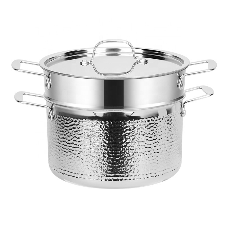 Wholesale 12pcs Luxury Kitchen 304 Triply stainless steel Cooking Ware Pots And Pans Cookware Set