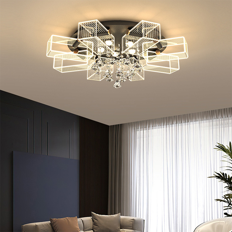 Unique Style Indoor Luxury Decoration Acrylic 24 36 108 128 W Bedroom Modern LED Ceiling Light