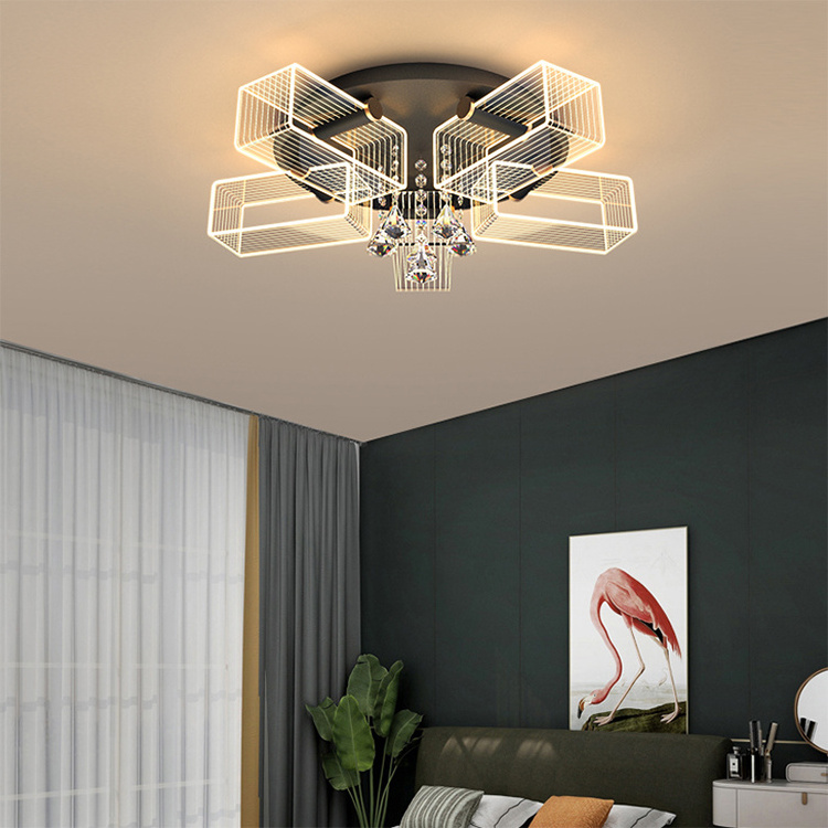 Unique Style Indoor Luxury Decoration Acrylic 24 36 108 128 W Bedroom Modern LED Ceiling Light