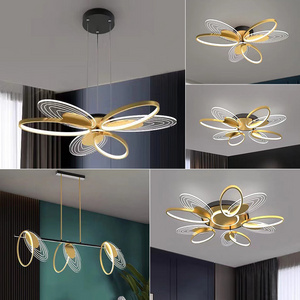 New Design Decoration Indoor Living Room Gold Black 60W 120W Aluminum LED Modern Ceiling Lamp