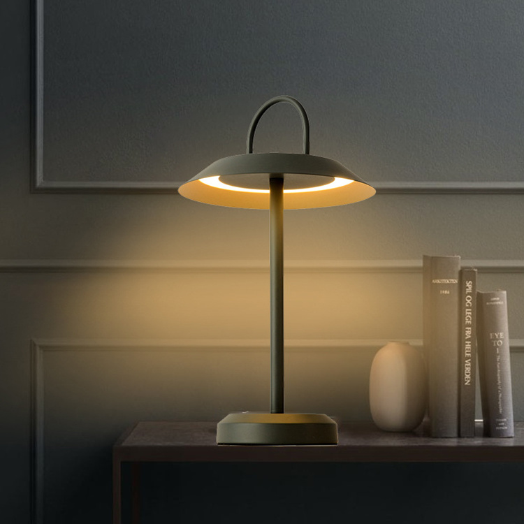 Wholesale Acrylic Indoor Bedside Study Room Ash Black Matte Gold Modern Decoration LED Desk Light