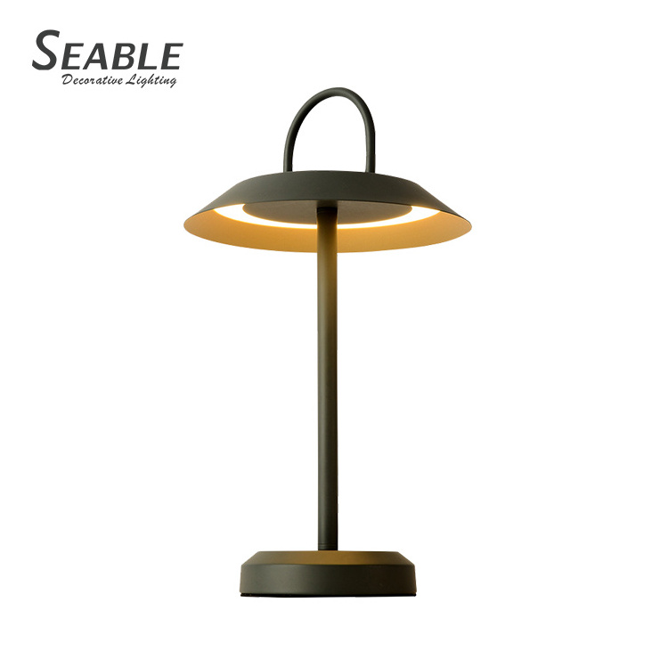 Wholesale Acrylic Indoor Bedside Study Room Ash Black Matte Gold Modern Decoration LED Desk Light