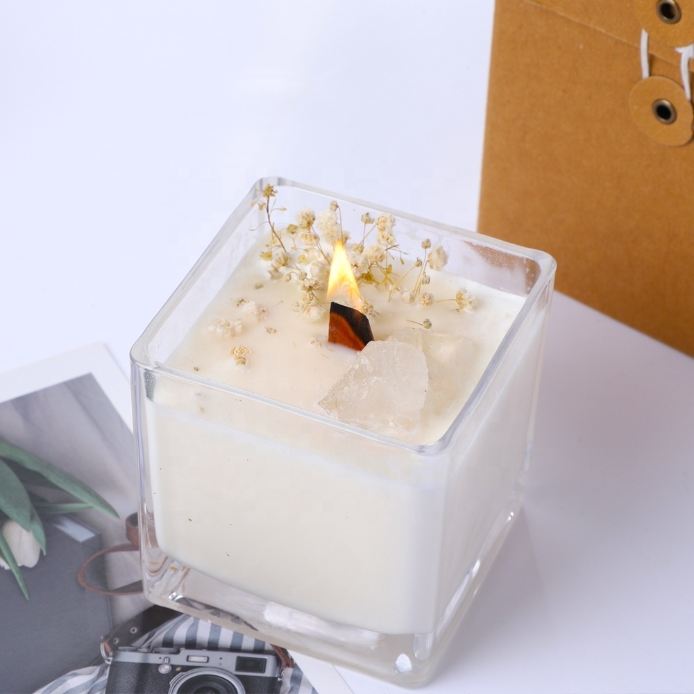 wholesale private label mini flower home fragrance wedding aromatherapy bulk order decorative beeswax coconut soy wax candle