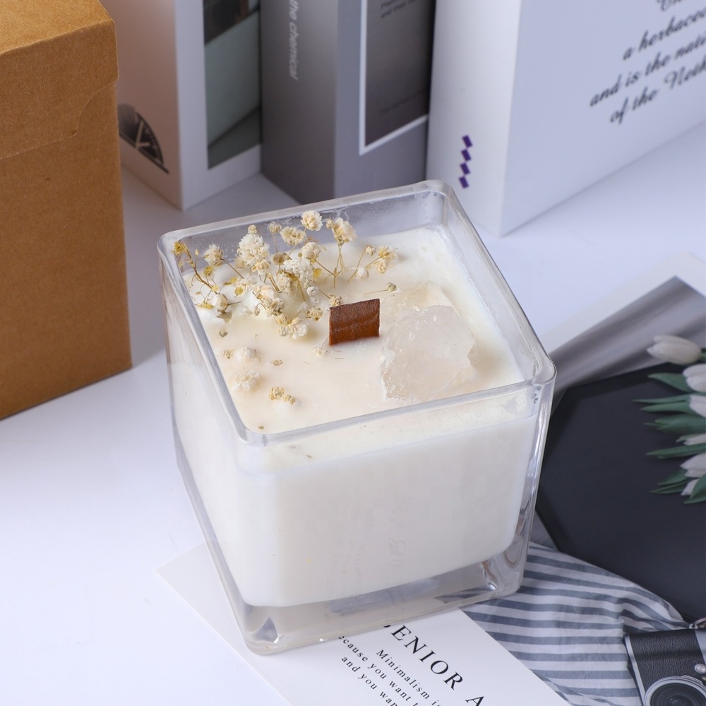 wholesale private label mini flower home fragrance wedding aromatherapy bulk order decorative beeswax coconut soy wax candle