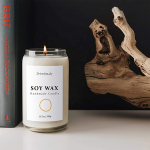 top seller custom private label natural soy wax handmade votive aroma large long burning non drip big scented candles