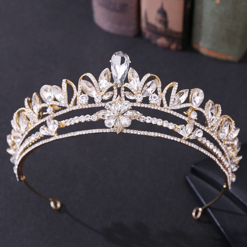 LUOXIN Wholesale Custom Colored Women Cheap Weddings Happy Birthday Crowns Tiara