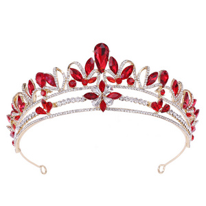 LUOXIN Wholesale Custom Colored Women Cheap Weddings Happy Birthday Crowns Tiara