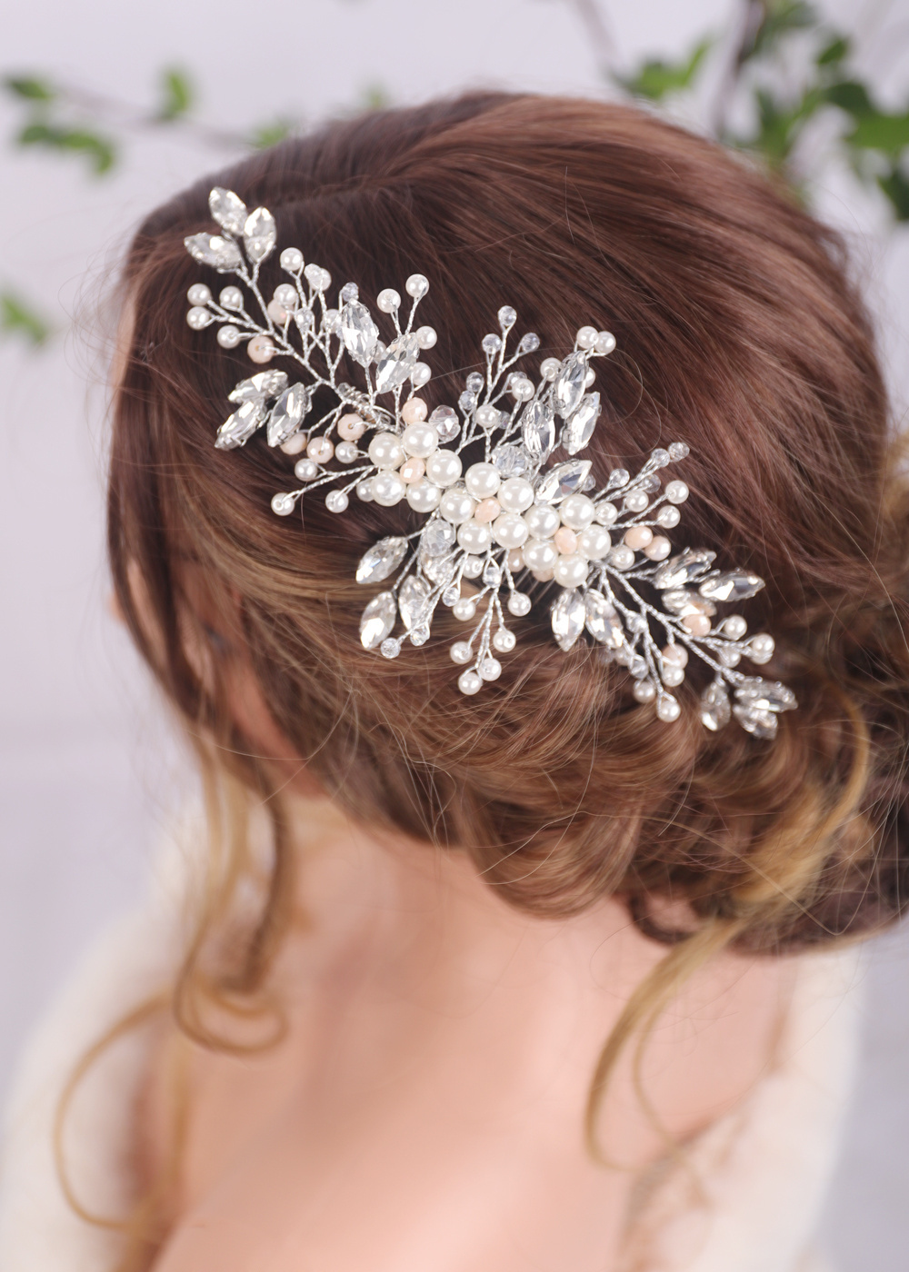 Silver Rhinestones Hair Jewelry Bridal Wedding Party Hair Accessories Silver  Hair Comb