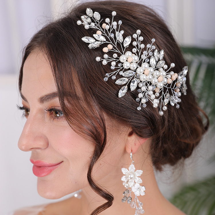 Silver Rhinestones Hair Jewelry Bridal Wedding Party Hair Accessories Silver  Hair Comb