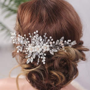 Silver Rhinestones Hair Jewelry Bridal Wedding Party Hair Accessories Silver  Hair Comb