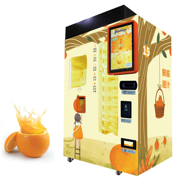 fresh squeezed orange juice fruit vending machine