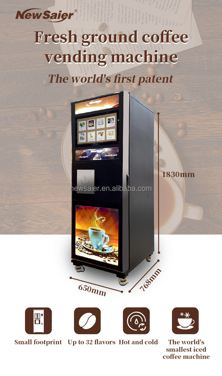 Cashless automatic smart been to cup Coffee Vending Machines with touch screen