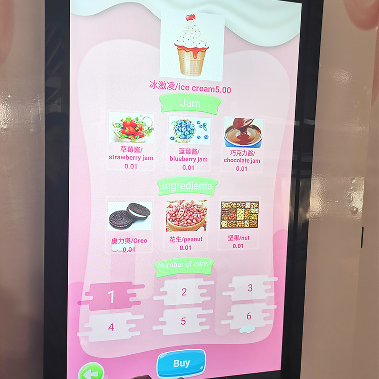 fully automatic soft ice cream maker vending machine for sale