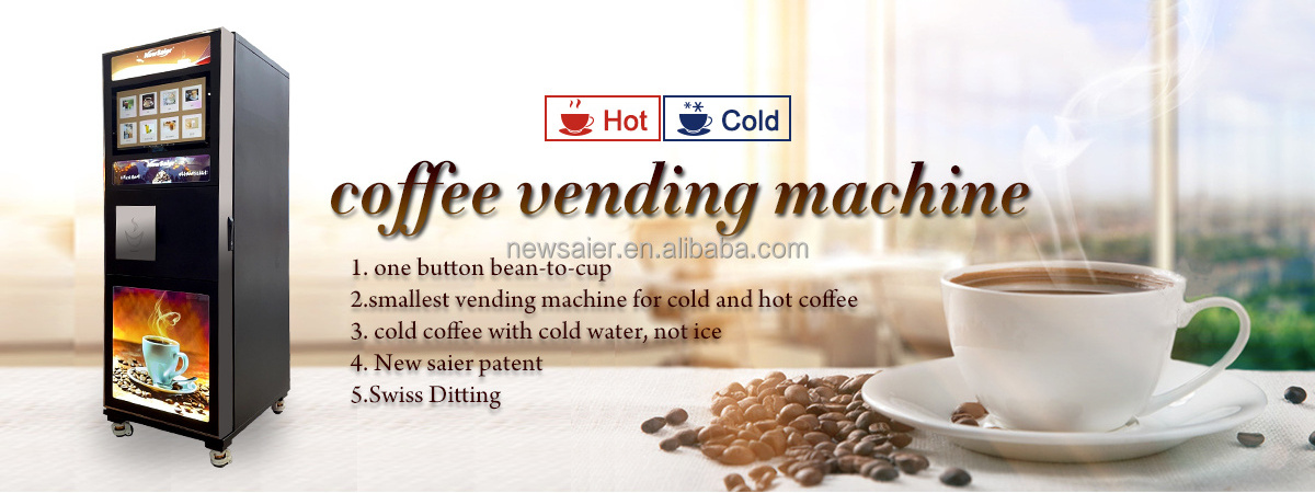 Cashless automatic smart been to cup Coffee Vending Machines with touch screen