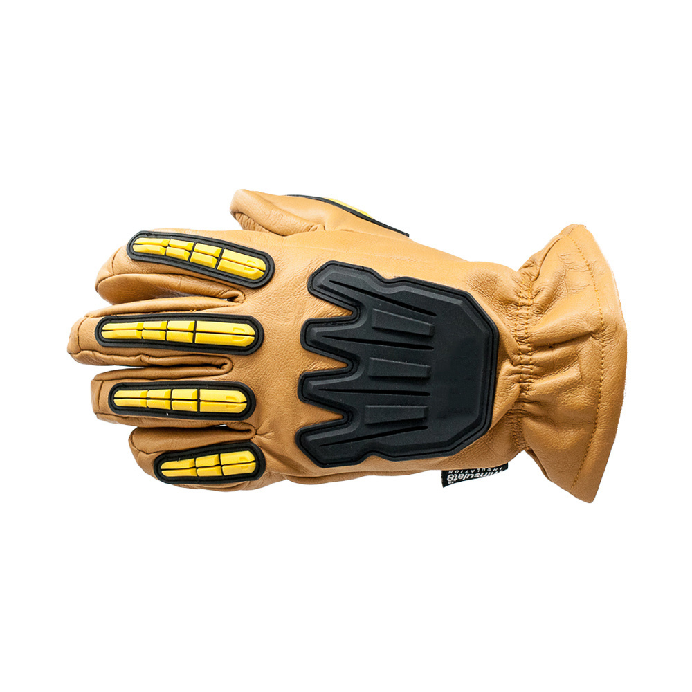 GLOVEMAN custom heavy duty industrial construction oil TPR impact safety work cowhide Leather tig welding gloves