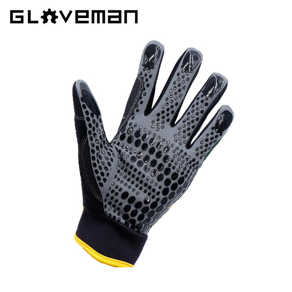 GLOVEMAN custom anti slip industrial construction household touchscreen microfiber leather mechanical safety work mechanic glove