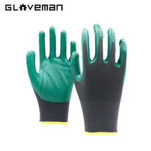 GLOVEMAN custom rigger industrial construction household safety work touchscreen knit rubber nitrile latex coated hand gloves