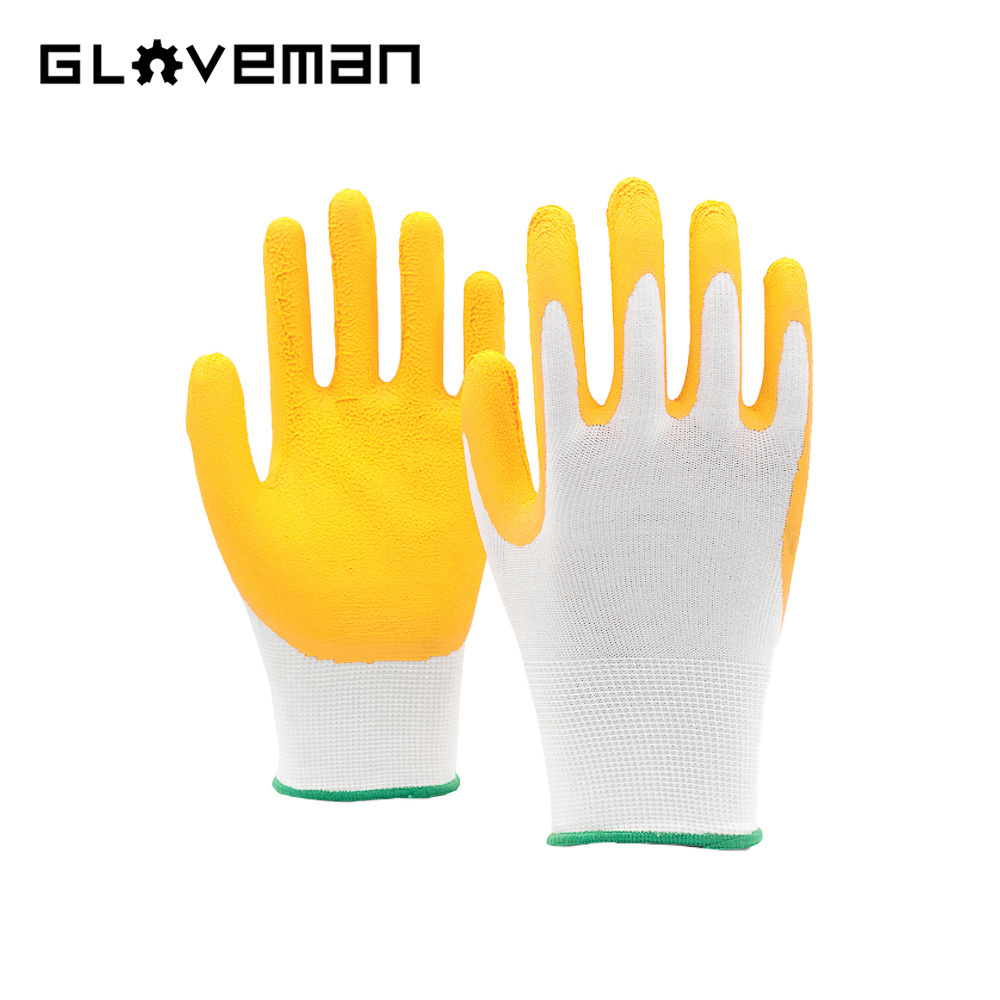 GLOVEMAN kids women fruit printing rigger industrial construction gardening safety work nitrile latex coated garden gloves