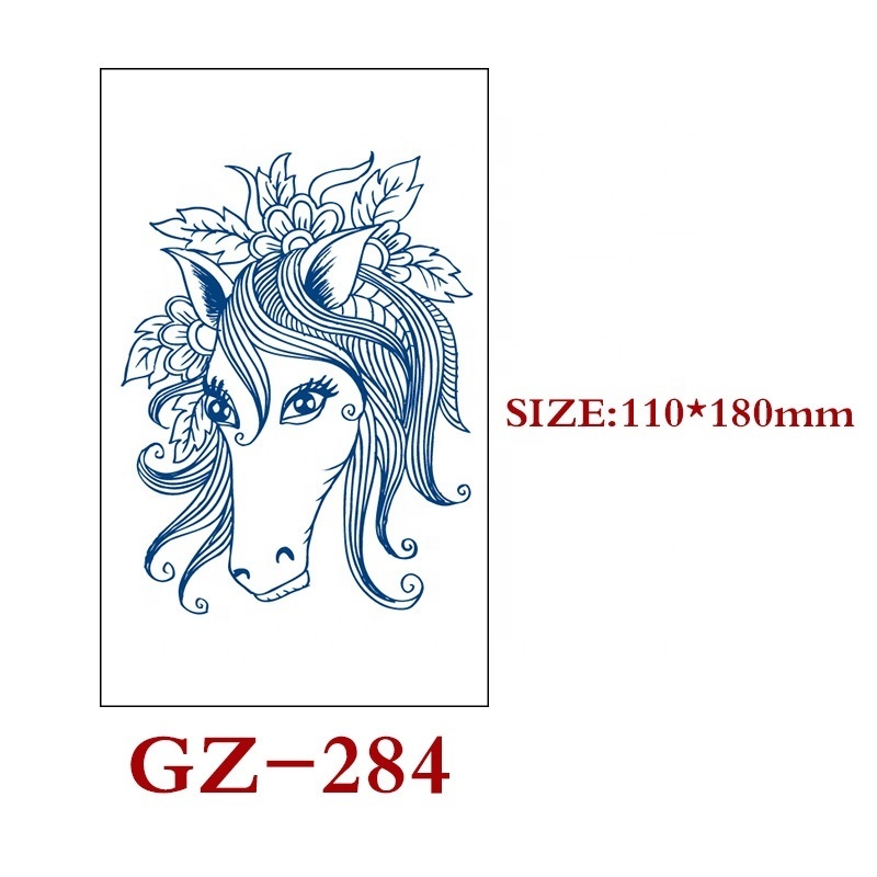 Free Samples Long Lasting Gardenia Ink Semi Permanent Temporary Tattoo Sticker