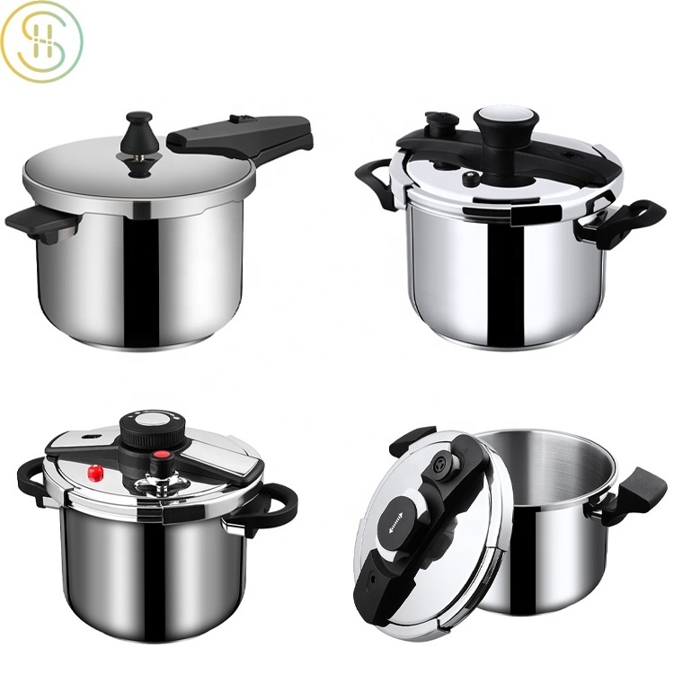 OEM factory high quality 6L large capacity thickened 304 stainless steel explosion proof pressure cooker for home kitchen cookin