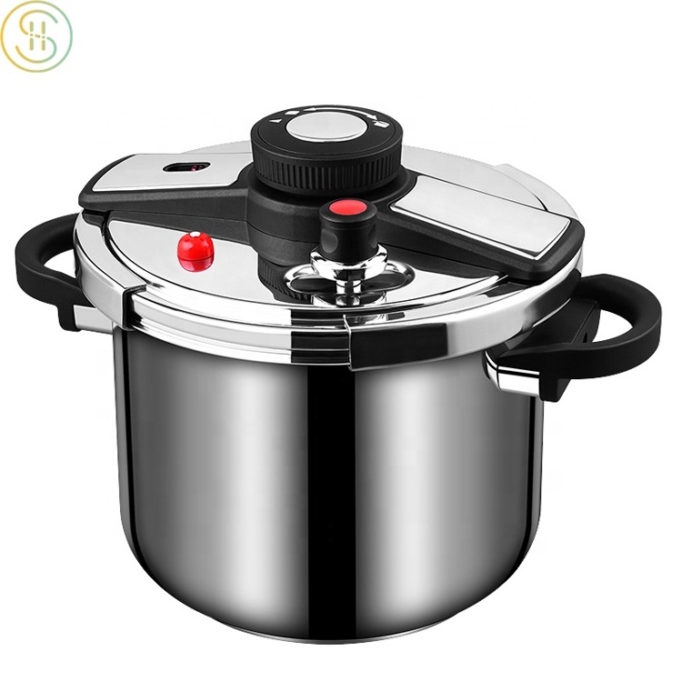 OEM factory high quality 6L large capacity thickened 304 stainless steel explosion proof pressure cooker for home kitchen cookin