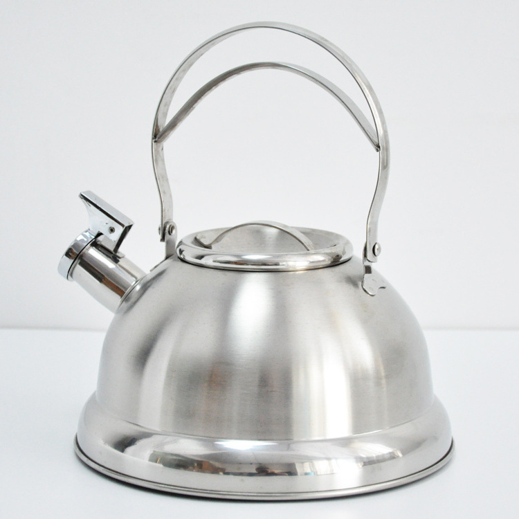 High quality outdoor 2.5L induction bottom 304 stainless steel whistle kettle for home kitchen hot water