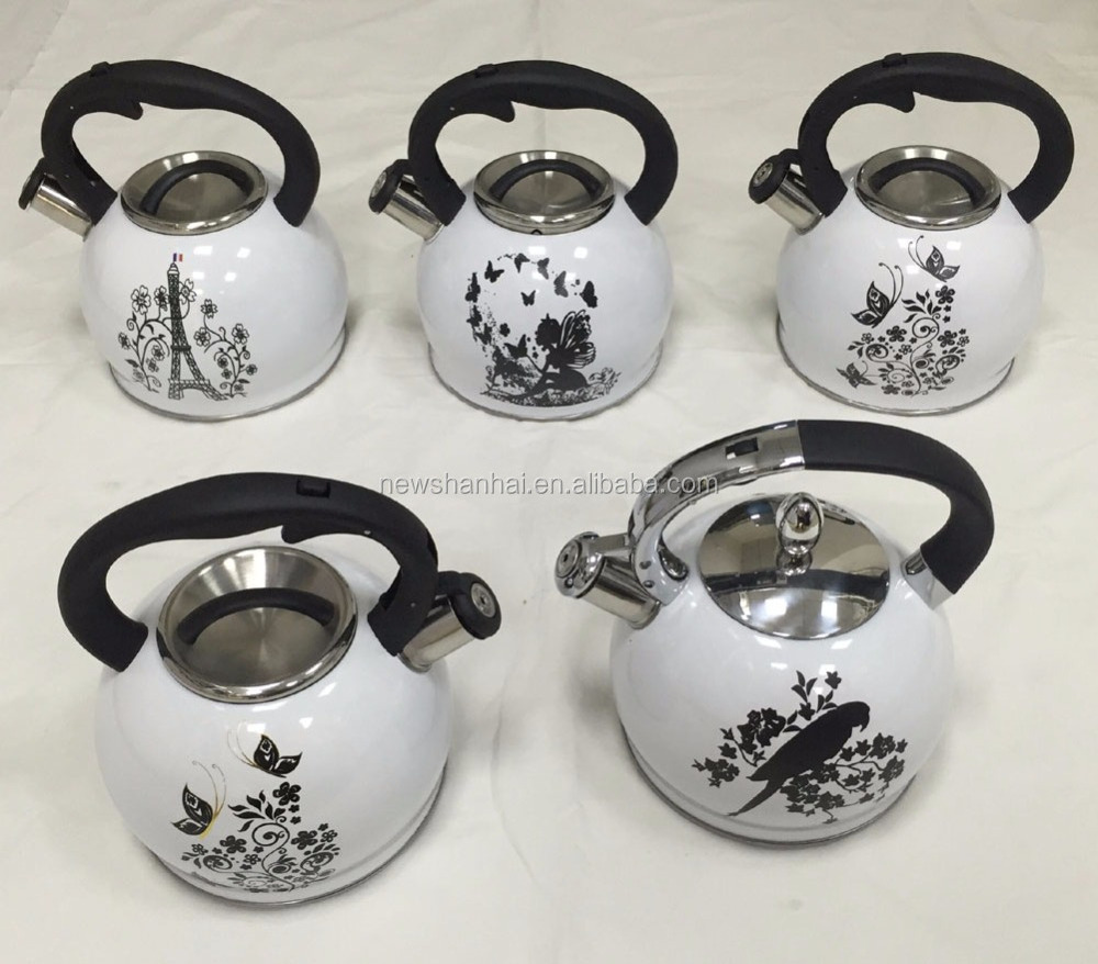 High Quality Custom Heating Color Changing 304 Stainless Steel Whistle Kettle for Home Kitchen