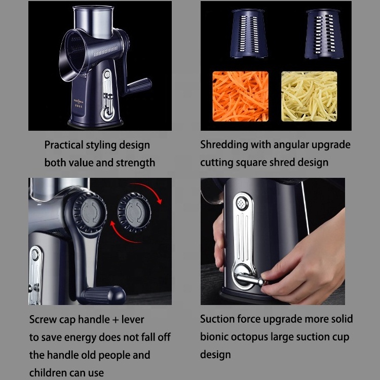 OEM factory multi-functional manual cheese rotary meat grinder vegetable grinder kitchen household shredder