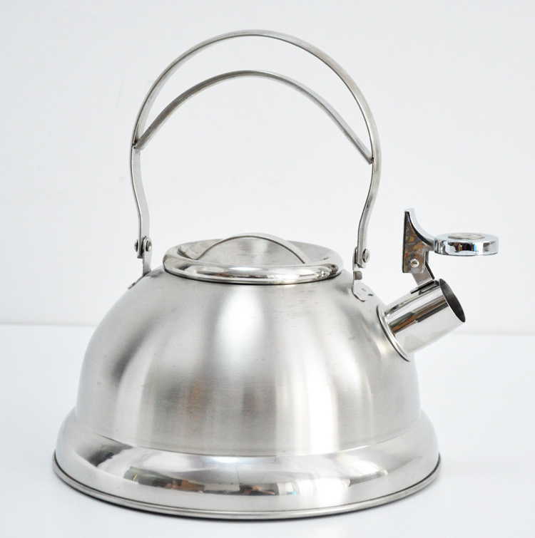 High quality outdoor 2.5L induction bottom 304 stainless steel whistle kettle for home kitchen hot water