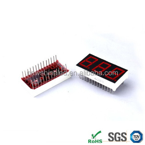 Red 7 segment led display 0.80 inch led seven segment 3 digital led 7 segment display for restaurant digital menu board