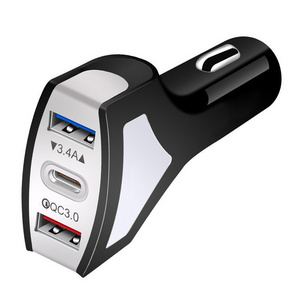 2021 high quality Qc3.0 33W charger Pd car charger fast car charging 2USB suitable for Apple Samsung Huawei