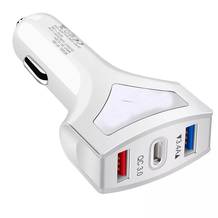 2021 high quality Qc3.0 33W charger Pd car charger fast car charging 2USB suitable for Apple Samsung Huawei