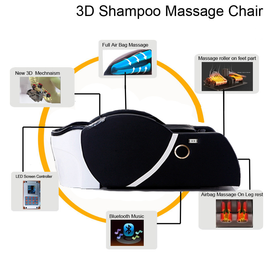 Quality Goods Air Pedicure Chair And Professional Steamer Shampoo Washing Massage Bed