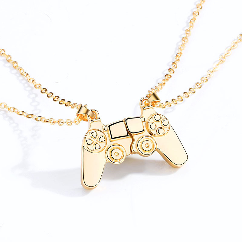 FFN006 Game Controller Matching Necklace for Couples Necklace for His and Hers BFF Friendship Sister Chain Game Lovers Gift