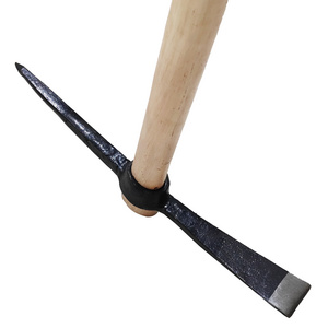 Pick Axe Tool Garden Hoe Detachable Pickaxe Hoe Stainless Steel Pickaxe Hoe with Wooden Handle Heavy Duty Wood Pick