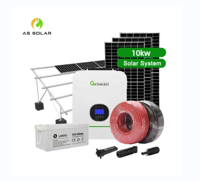 Good price hibrid solar system 10 kw home use commercial use hybrid solar power generation