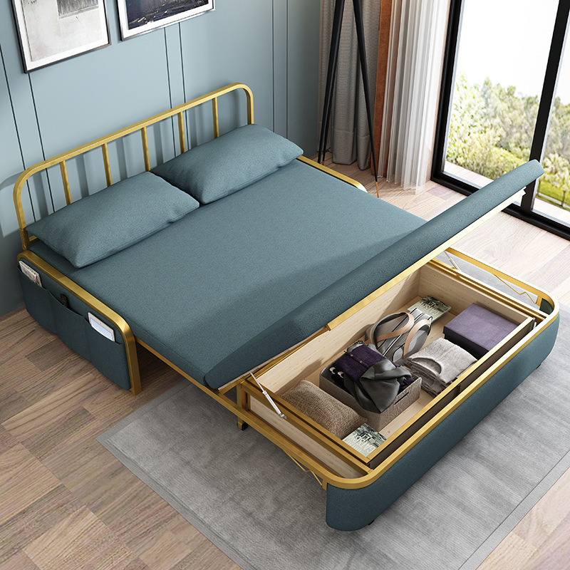 modern multifunctional folding sofa bed convertible living room sofa bed With storage function