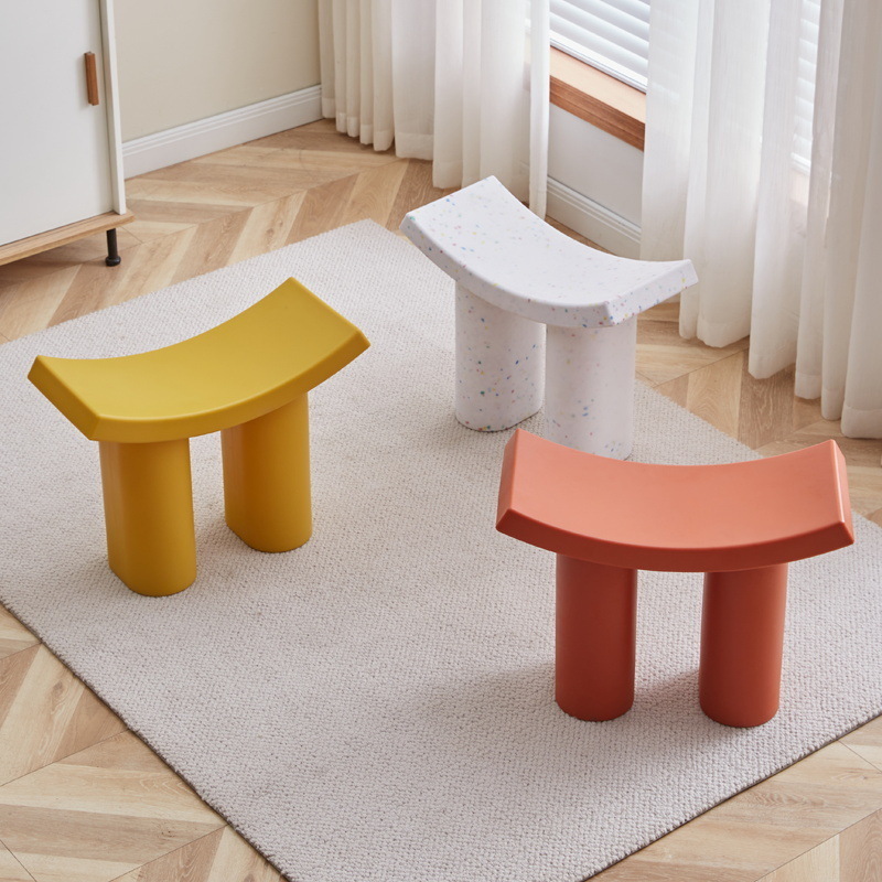 nordic style wide seat solid frame PE material living room chair modern chair plastic chair for home