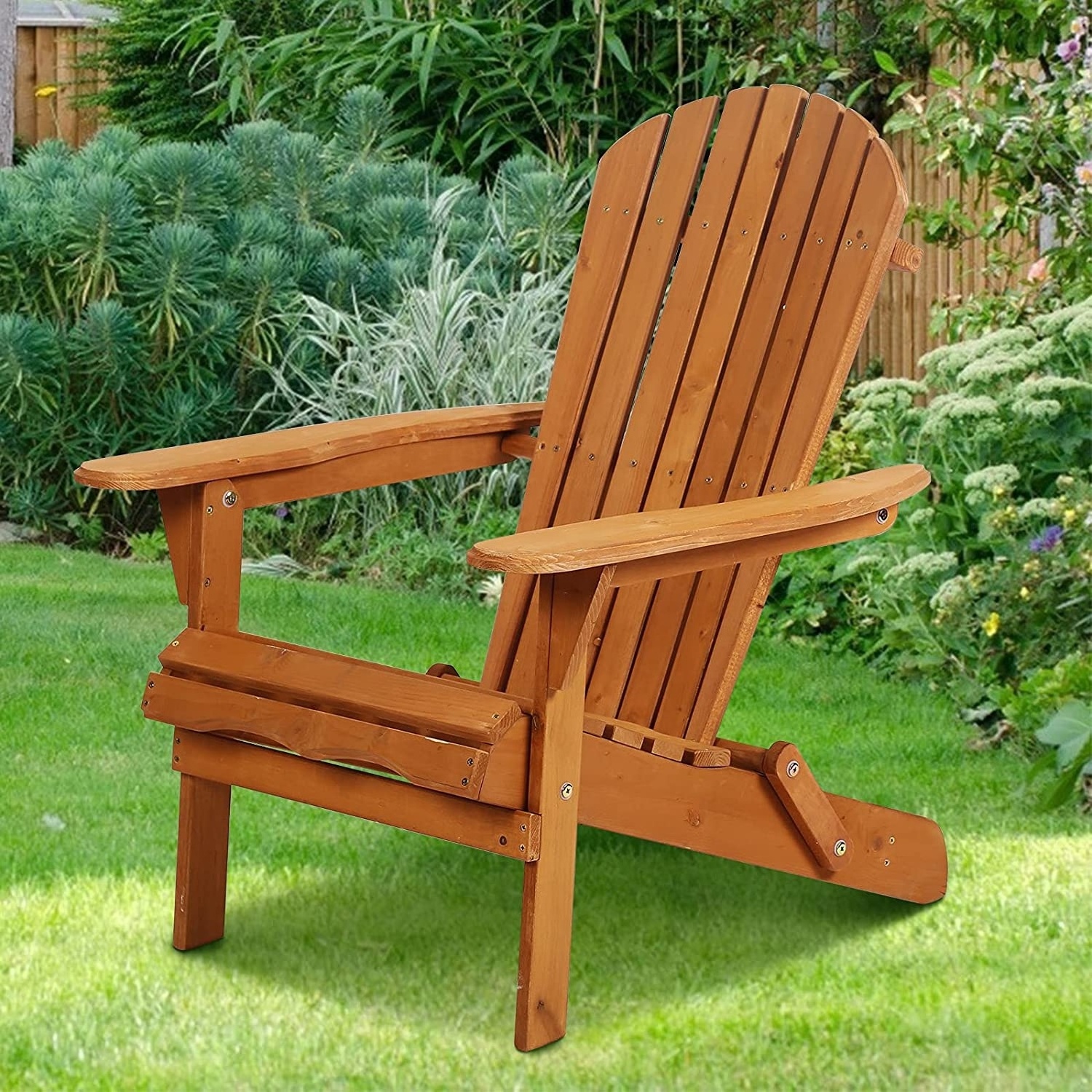 outdoor furniture garden folding chair Assembled Solid Cedar Wood deck folding Adirondack Chair for patio Lounge Beach