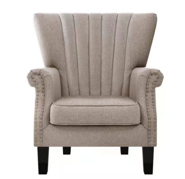 Mid Century Accent Chair Tufted armchair Velvet Lounge wing chair fauteuil salon vintage wingback chair for Living Room Bedroom