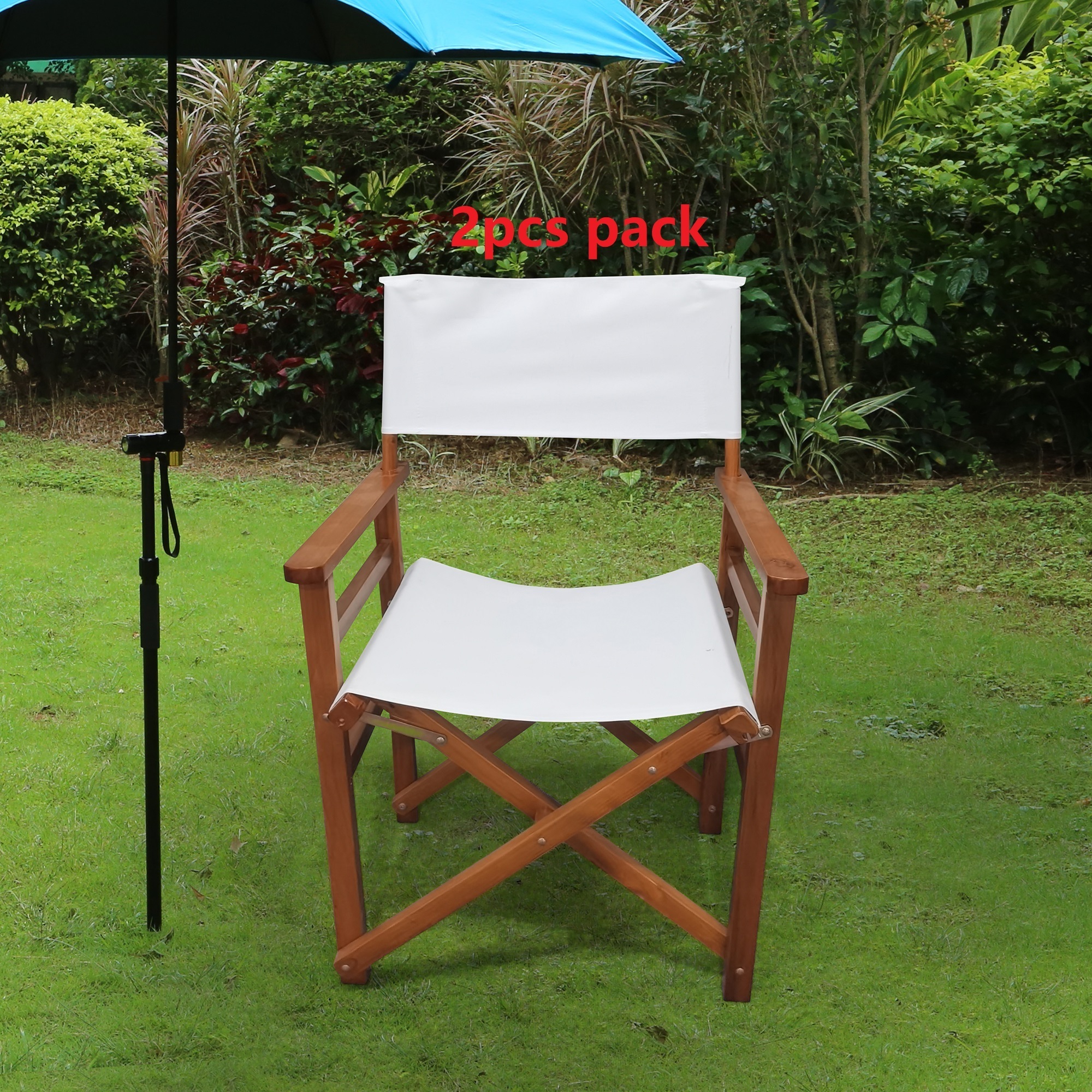 Factory wholesale  dining furniture 2 piece sets wooden foldable outdoor chair with White