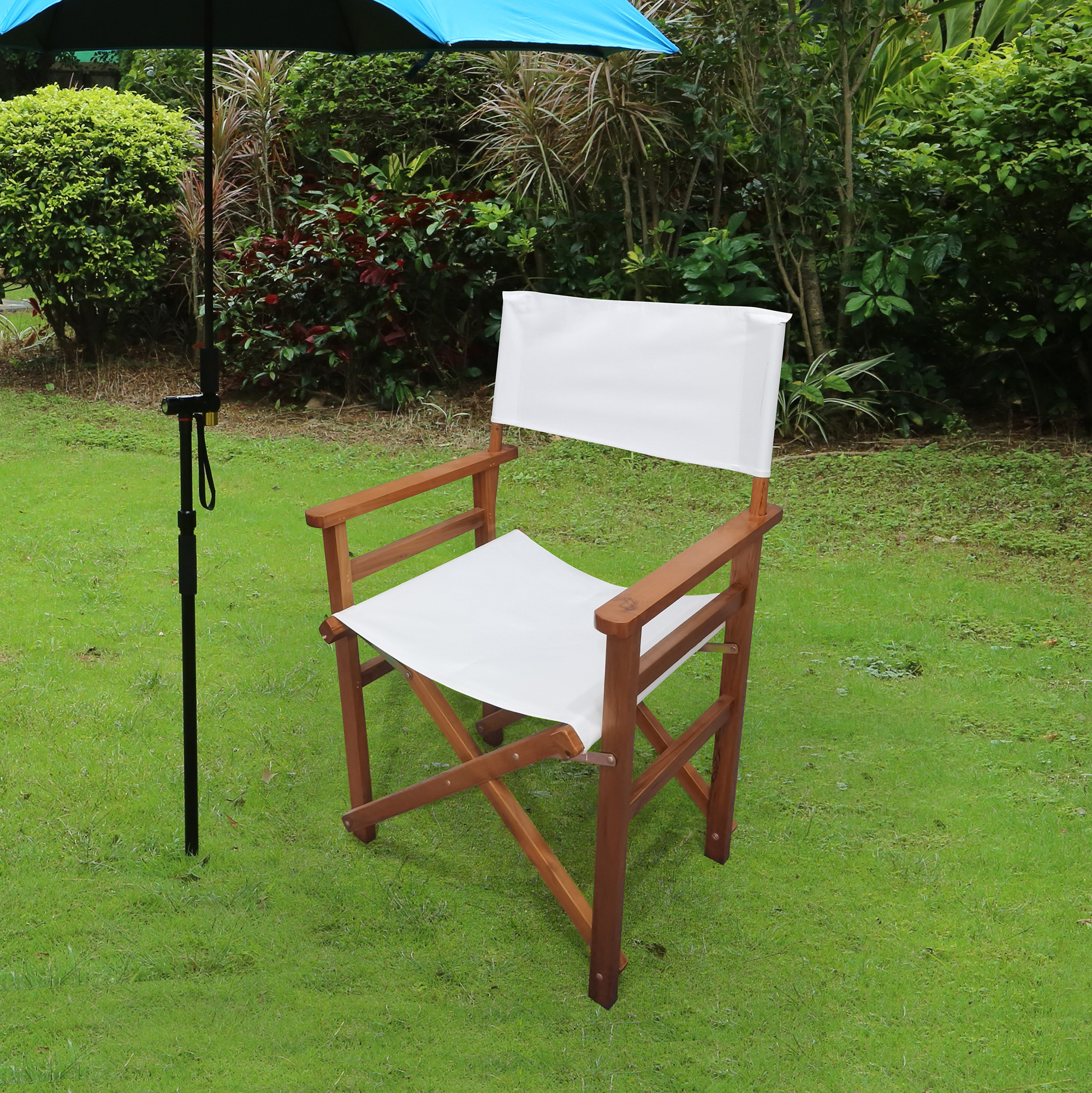 Factory wholesale  dining furniture 2 piece sets wooden foldable outdoor chair with White