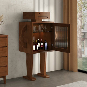 Creative design Solid Wood Robot Sideboard Storage Side Wine Cabinet for Living Room dining room Cabinet home bar