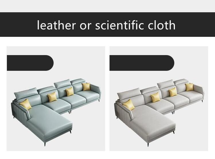 Customized fabric premium upholstery leather couch L shaped corner sofa bed wholesale