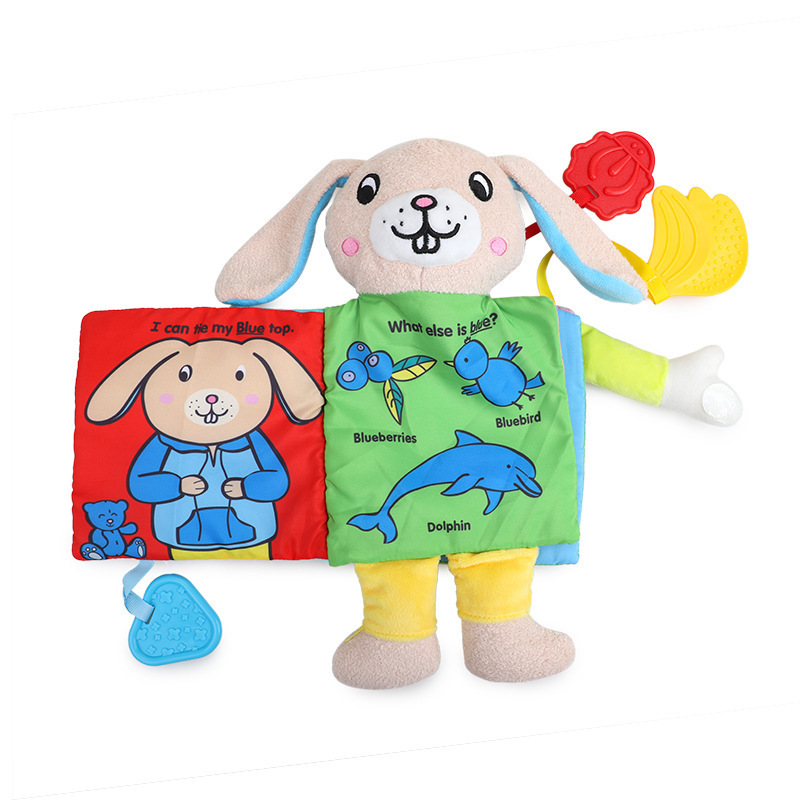 Children's cartoon Puzzle Book, Cute 3D puppy cloth book educational toys for kids