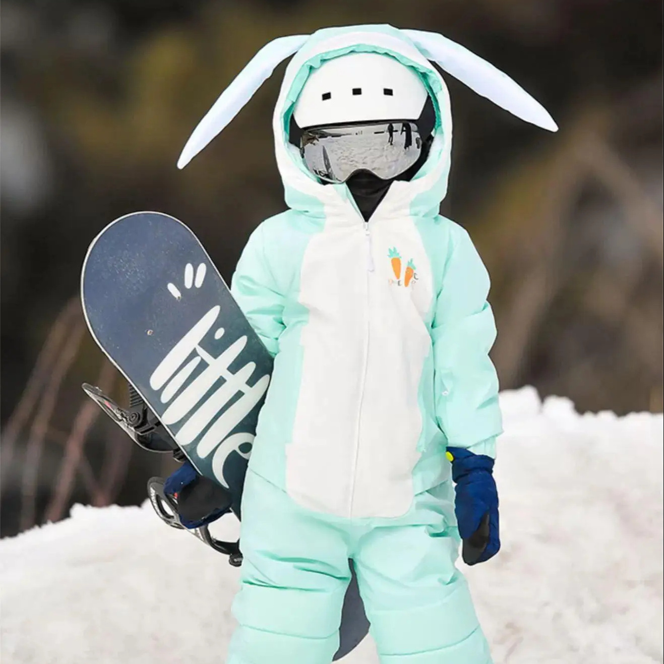 Children's ski wear Girls' ski pants one-piece snowboard set Boys' outdoor warm snow suit for kids