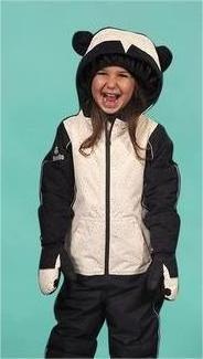 Lovely children's windproof waterproof combined winter warm wear-resistant cotton-padded ski suit one piece snow suit