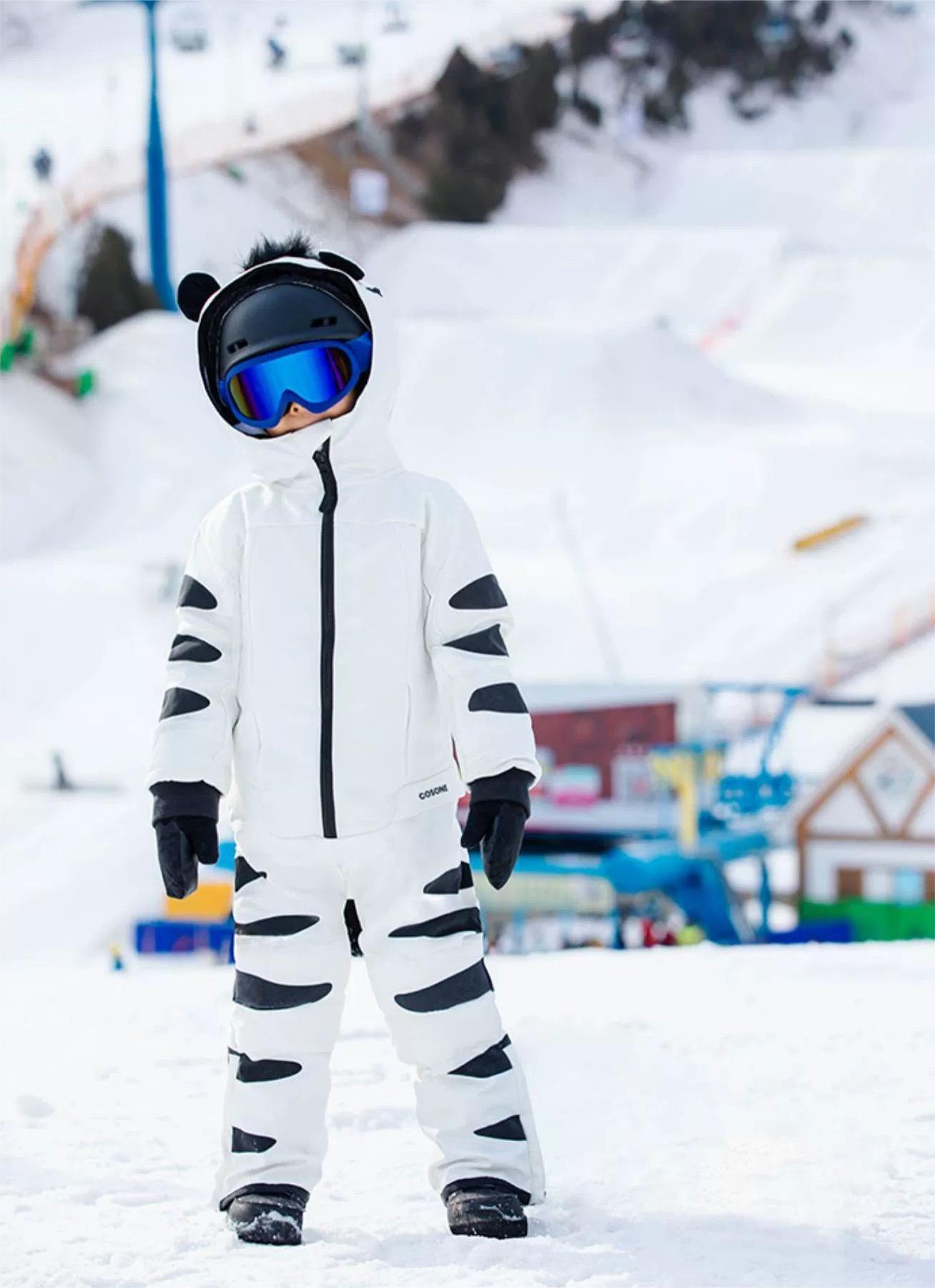 Children's ski wear Girls' ski pants one-piece snowboard set Boys' outdoor warm snow suit for kids