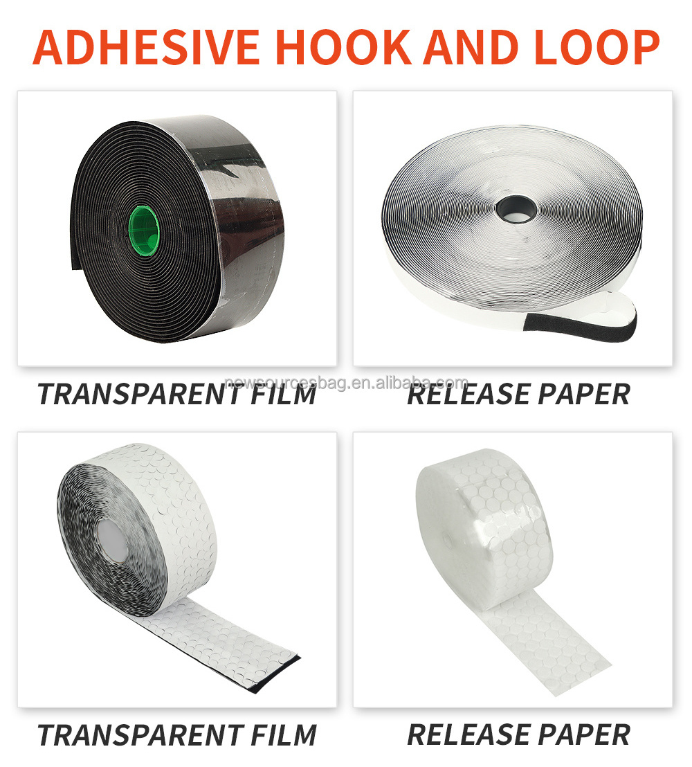 heavy duty adhesive hook and loop tape roll industrial strength easy to cut strips back double side velcroes with glue